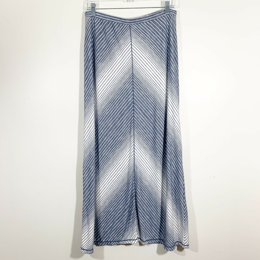 Max Studio Chevron Ombre Stripe Elastic Maxi Skirt